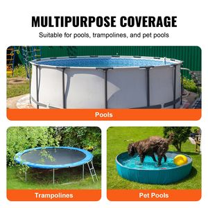 Copertura Solare Rotonda in PVC da 18 Piedi per Piscine Fuori Terra, in Tessuto Oxford 420D, Copertura di Sicurezza Invernale con Design a Coulisse, Materiale PC 2-in-1 - Product Image 6