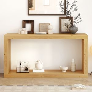 Table console carrée moderne et minimaliste U_STYLE, facile à assembler, pour entrée, couloir, salon, design tendance - Product Image 1