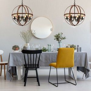 Lampadario Rustico Vintage a 6 Luci - Categoria Prodotti: Lampade a Sospensione e Lampadari - Product Image 1