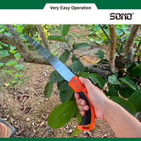 Sierra de Podar Manual Ergonómica SONO JK250, Hoja de Acero Inoxidable, Mango de Plástico, 250 mm, 20 TPI, Herramienta Manual para Uso en Exteriores