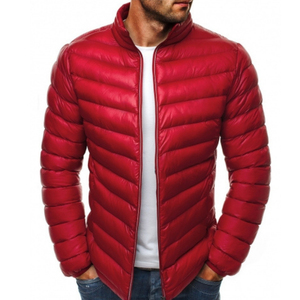 OEM Custom Lightweight 2026 Winter <b>Coat</b> for Men <b>Bubble</b> Puffer Jacket with Canvas Front Logo Warm Pocket Breathable - Product Image 5