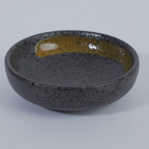 Plato de Cerámica con Esmalte Reactivo Negro Ámbar de 7.5x2.5cm para Salsas, para Restaurantes y Hoteles, Vajilla Japonesa, para Servir Salsa de Soya y Vinagre - Product Image 2
