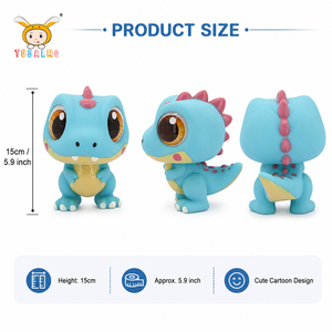 Jouet dinosaure <span class=keywords><strong>en</strong></span> plastique mignon personnalisé TUSALMO de 15 cm, dinosaure parlant <span class=keywords><strong>en</strong></span> vinyle souple PVC, éducatif pour enfants, unisexe, OEM ODM - Product Image 2