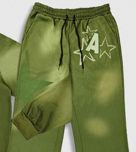 Survêtement d'hiver personnalisé Y2K Streetwear délavé style décontracté pour homme, avec sweat à capuche imprimé DTF et pantalon de survêtement évasé coupe ample Hip Hop Vintage - Product Image 5
