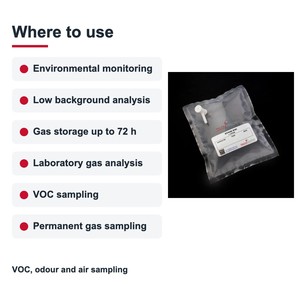 ถุงเก็บตัวอย่างก๊าซ TECHINSTRO Kynar ขนาด 3 ลิตร ทำจากฟิล์ม PVDF แบบวาล์วเดี่ยว ป้องกันการรั่วซึม สำหรับการเก็บตัวอย่าง VOC กลิ่น และอากาศ - Product Image 2
