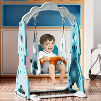 Ensemble toboggan et balançoire en plastique pour tout-petits, centre d'activités intérieur/extérieur, toboggan et balançoire pour bébés et enfants, pour la maison et le jardin