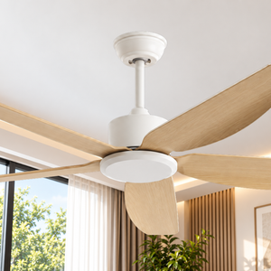 Ventilador de techo WINDBROOK de 56 pulgadas con luz, motor de CC, control remoto, 5 velocidades, reversible y silencioso - Product Image 3