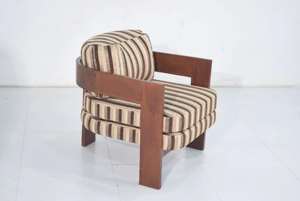 Silla de Comedor Contemporánea Tapizada en Tela con Estructura de Madera, Muebles de Interior para Hogar, Oficina, Bar en Casa, Dormitorio, Mobiliario para Hostelería - Product Image 2