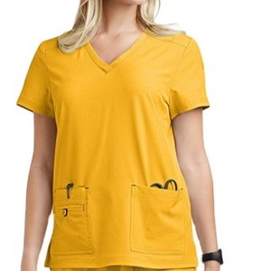 Wholesale Custom Made OEM Women's Medical <b>Scrub</b> <b>Tops</b> Breathable Lightweight Soft Seamless Fusing Customized Design <b>Scrub</b> <b>Tops</b> - Product Image 3