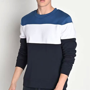 Sweat-shirt à col rond pour homme, bleu marine, blanc, gris anthracite, manches longues, décontracté, pull-over, vêtements d'automne et d'hiver - Product Image 2