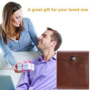 Portafoglio esile da uomo in pelle sintetica con porta-carte da 2 ID con tasca per monete e accessorio da 1 pezzo - Product Image 3