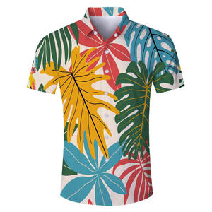 Chemises de plage à manches courtes et col rabattu pour hommes, décontractées, légères, en lin et coton, pour l'été - Product Image 2