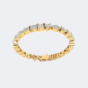 mixed cut prong set diamond line <b>bracelet</b> sparkling jewelry elegant luxury fashion accessory daily wear gift <b>women</b> - Product Image 2