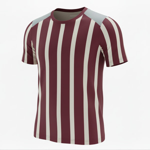 Diseña tu propia camiseta de fútbol con tu marca, camiseta deportiva transpirable tipo polo con rayas blancas, jersey de fútbol transpirable. - Product Image 4