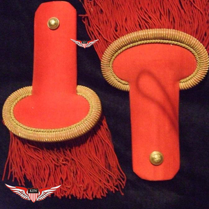 Epaulettes Rojos de Alta Calidad con Flecos, Estilo Napoleón Francés, Ecológicos - Product Image 1