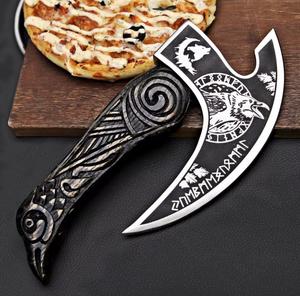 Custom Handmade High Quality Stainless Steel & <b>Etched</b> on Blade with Engraved Wooden Handle and Leather Sheath - Product Image 2