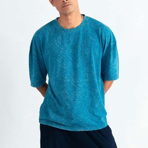 Camisetas de algodón estampadas con efecto ácido, estilo vintage, personalizadas OEM, para hombre, tallas grandes, con hombros caídos - Product Image 4
