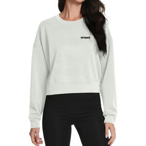 Nuevas sudaderas cortas de moda con logo personalizado, hechas de algodón/poliéster, sudaderas cortas para mujer en venta en línea. - Product Image 2