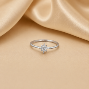 Lab grown <b>diamond</b> round cut solitaire <b>ring</b> North Star <b>Diamond</b> <b>Ring</b> minimalist gold <b>ring</b> Anniversary <b>ring</b> gift For Her - Product Image 6