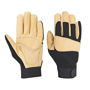 Racing <b>Gloves</b> Full Finger Yellow Black Textile Weaving Non Slip Outdoor Activities Unisex Mechanic <b>Gloves</b> - Product Image 4