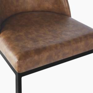 Bar <b>stools</b> made of iron legs <b>with</b> foam seats and <b>backs</b> covered in synthetic leather in custom colors for indoor and outdoor use - Product Image 6