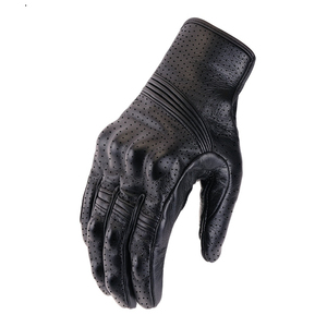 Guantes de Carreras de Cuero para Dedos Completos, Antideslizantes, con Cierre de Gancho y Bucle, Unisex, para Conducir al Aire Libre - Product Image 3