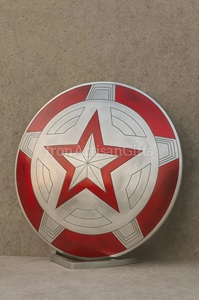 Handmade Red Star Steel Shield: Superhero Cosplay, Medieval <b>Wall</b> Decor Mohd - Product Image 4