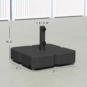 Base per Ombrellone da Giardino in Acciaio Inossidabile, Raggio 3M, per Patio, Ristorante, Hotel, Palestra, con Telaio in Acciaio - Product Image 3
