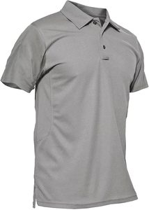 Camiseta Polo de Secado Rápido, Camiseta Táctica de Manga Corta, Camiseta de Golf de Piqué, Material Transpirable, Diseño de Manga Corta - Product Image 1