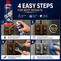 Spray de aceite penetrante 4X, eliminador de óxido, lubricante, desenredante de tornillos, anticorrosión, piezas metálicas, cuidado de vehículos y maquinaria