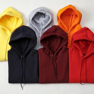 OEM Wholesale 80%Cotton 20%polyester Black Blank Hoodies Sweatshirt Plus Sizes High Quality Custom <b>Pullover</b> Hoodie <b>Men</b> - Product Image 3