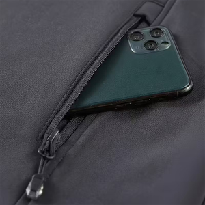 Chalecos sin mangas de softshell más vendidos, color gris, con cremallera, hechos de poliéster, chalecos de softshell para invierno para hombre. - Product Image 4