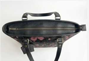 Women Faux Leather Tote Bag <b>Pink</b> Spot Print Large Capacity Shoulder Handbag Classic Zip Closure Daily Use - Product Image 3