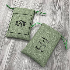 Natural Jute Mini <b>Pouches</b> for Jewelry Storage with Custom Logo and <b>Drawstring</b> Feature - Product Image 3