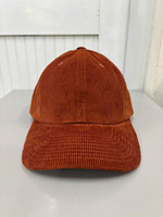 Casquette de baseball en velours côtelé non structurée à 6 panneaux avec logo personnalisé, fabriquée en usine au Vietnam, style décontracté de haute qualité pour adultes