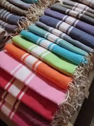 Toalla Fouta Hammam a Rayas, 100% Algodón Tejido, Secado Rápido, Peso Medio, Tejido de Rizo en Rojo, Verde Azulado, Azul, Beige y Rosa - Product Image 3