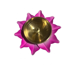 Portavelas Pequeño de Latón Rosa de 3 Pulgadas, Lámpara de Aceite Decorativa para Centro de Mesa de Boda y Decoración de Eventos - Product Image 2