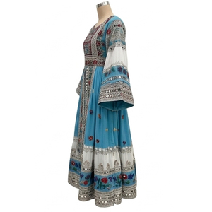 Vestido Étnico Afgano Kuchi Hecho a Mano, Vestido Tradicional Tribal Bordado para Mujer, Cultura Pashtun, Vestido Afgano Kuchi - Product Image 6