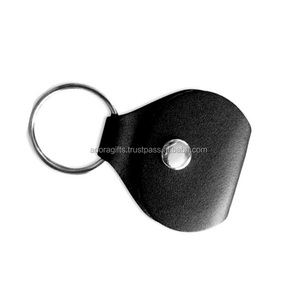 Venta directa de fábrica Llavero con logotipo personalizado de alta calidad Cuero genuino Acero inoxidable clásico para la organización de llaves del bolso del coche - Product Image 2