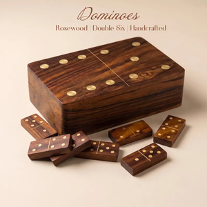 Wooden Domino Set, Personalized Dominoes Game Rosewood Double Six Tiles Game Boxes, & <b>Wall</b> <b>Signs</b> - Product Image 1