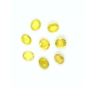 พลอยแซฟไฟร์สีเหลืองธรรมชาติทรงรีเหลี่ยมเจียระไนขนาด 3x4 มม. พลอยแซฟไฟร์สีเหลืองธรรมชาติทรงเหลี่ยมเจียระไนสำหรับทำเครื่องประดับ - Product Image 5