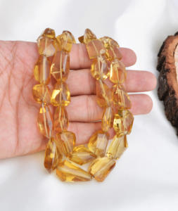 หินควอตซ์น้ำผึ้งธรรมชาติทรงเหลี่ยมขนาดใหญ่ สำหรับทำเครื่องประดับชั้นดี - Product Image 4