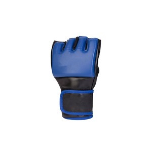 Custom Made Half Finger Martial Art Gloves Best MMA Gloves Black Leather Boxing Training Gloves - Product Image 4