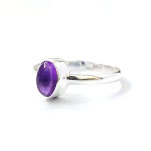 Handmade 925 Sterling Silver <b>Ring</b> Natural Amethyst Gemstone Bezel Setting Spiritual Stone for Weddings Wholesale Available - Product Image 1