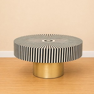 Table basse de luxe écologique moderne faite à la main avec incrustations en os, haute qualité pour la maison et le salon - Product Image 1