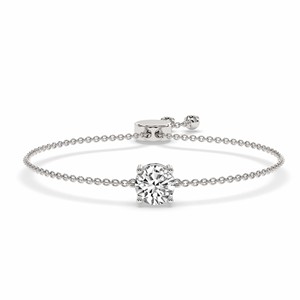 Bracelet pour femme en or 14 carats avec diamant rond Paula cultivé en laboratoire (3/4 ct.) Tw. Bijoux fins classiques minimalistes de luxe - Product Image 5