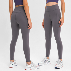 New Lemon Align Second Skin High Waist Side Pockets 80 Nylon/20 Spandex Sanded Yoga Fitness Leggings - Product Image 6