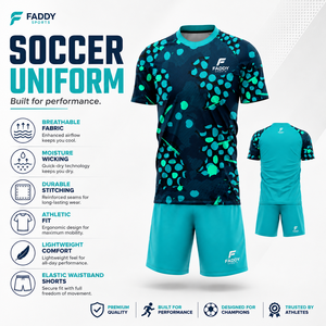 Ensemble de maillots de football personnalisés en sublimation intégrale, respirant et à séchage rapide, vêtements de sport pour hommes, adultes et jeunes - Product Image 5