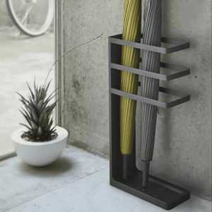 Minimalist Black Wire Metal Umbrella Stand Modern <b>Round</b> Cane Holder Industrial Walking Stick Rack Geometric Entryway Organizer - Product Image 5