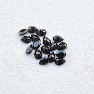Piedra Preciosa Suelta Personalizada de Ónice Negro Natural de 4 mm, 6 mm, 8 mm, 10 mm, Forma de Pera Facetada, Calidad AAA, Joyería de Ónice de Fabricante de la India - Product Image 2